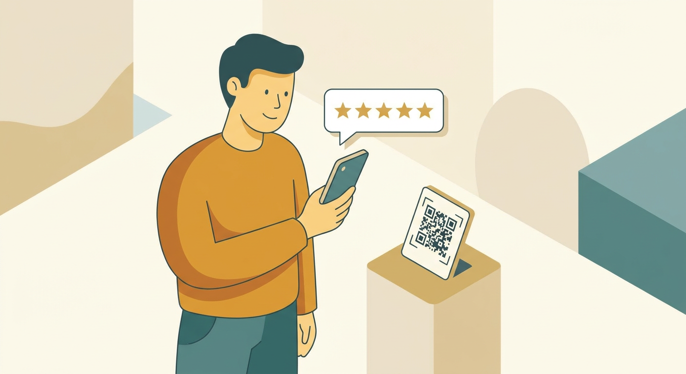 Person scanning a QR code on their phone